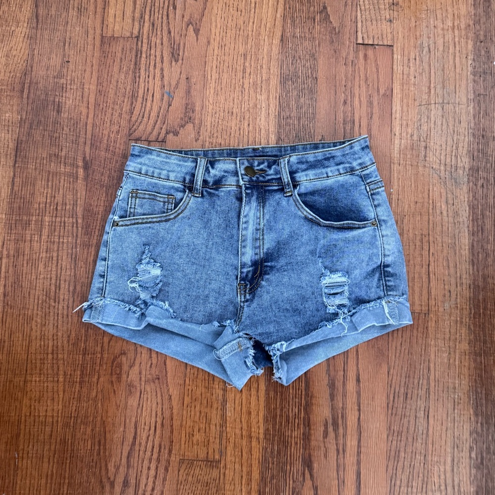 Denim Distressed Women Shorts